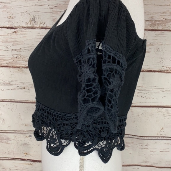 Charlotte Russe Black crop Top Small - Picture 3 of 11